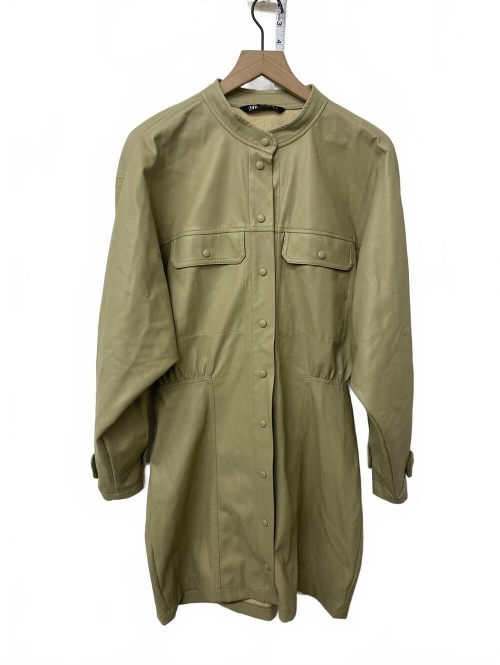 Zara Olive Shirt Dress Size M